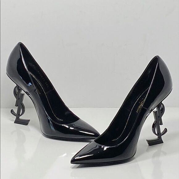 Saint Laurent Opyum Point-Toe Patent Leather Pumps size 36.5 - Picture 1 of 12